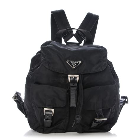 borsa prada tessuto vela|PRADA Tessuto Nylon Vela Backpack Black .